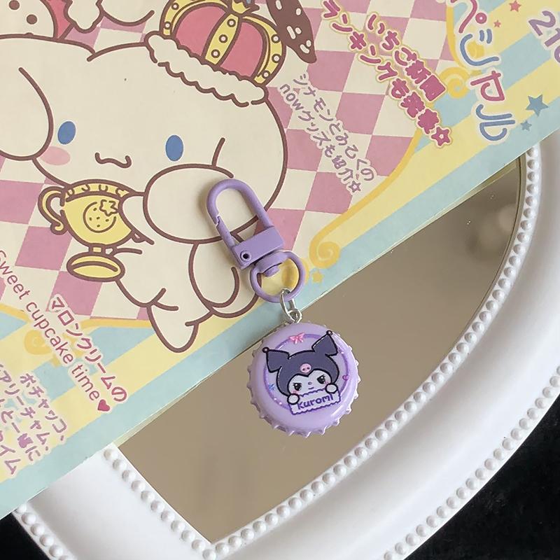 

Cute Sanrio Keychain Hello Kitty Melody Sweet Kawaii Earphone Case Bag Pendant Pochacco Exquisite Keyring For Girl Gift Jewelry