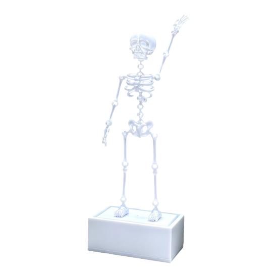 Fish Tank Air Driven Ornament Dancing Skeleton Aquarium Bubbler, 3D Printed Powered Moving Skull Ornament, Halloween Gothic Decorative Bubbler