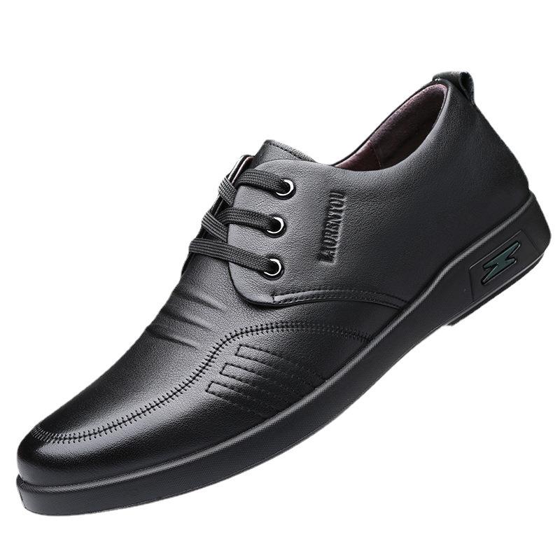 Old Man's Head Men's Casual Single Shoes Velvet Middle-aged and Elderly Four-season Casual Men's Shoes Dad Shoes 119010