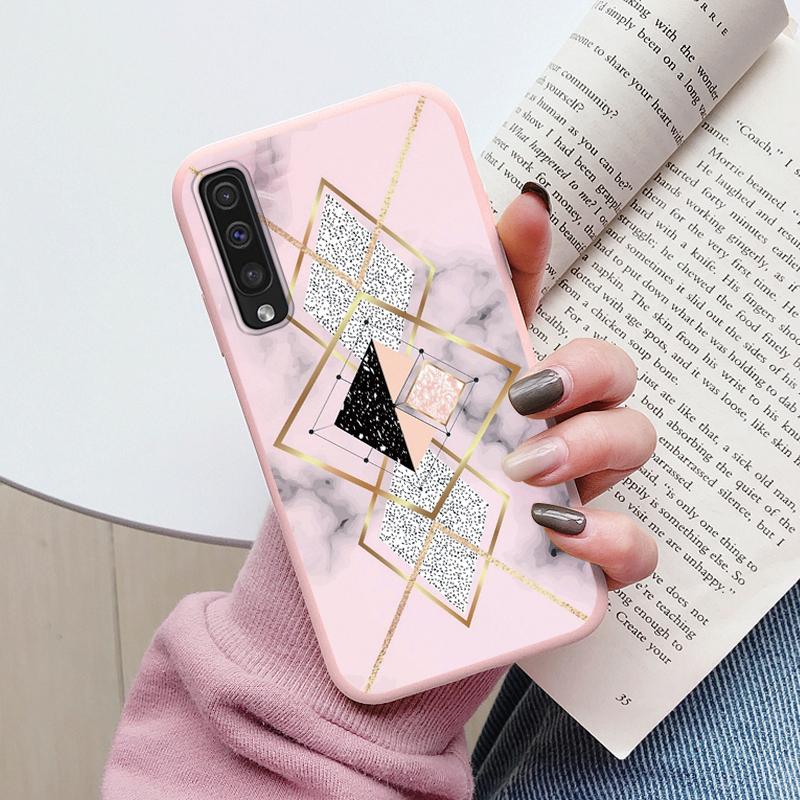 Case For Samsung Galaxy A50 A30S A50S A70 A51 A71 Cover Protective TPU Fundas Fashion Marble Stone Texture Coque Capa Silicone