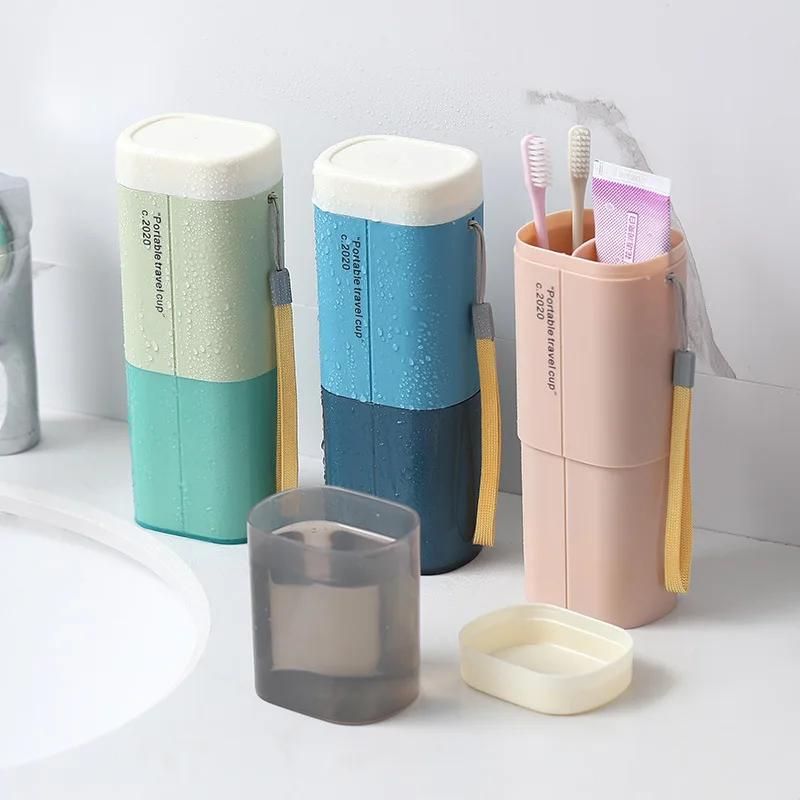 2025 Travel Portable Toothbrush Storage Case Box Toothbrush Holder Cover Wash Cup Box Bathroom  Accessorie Accesorios Para Baño
