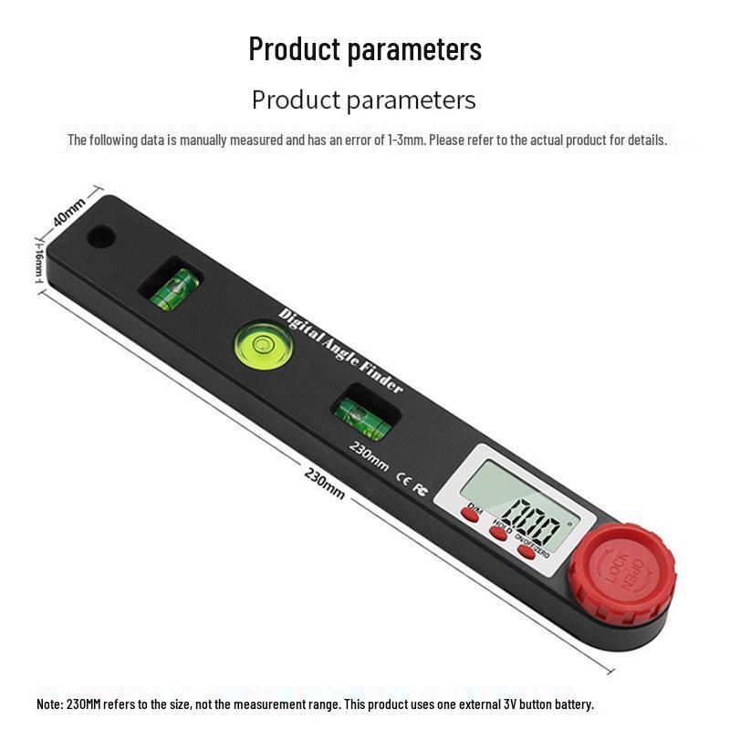 4-in-1 Digital Angle Ruler with Level for Woodworking and Measurement
