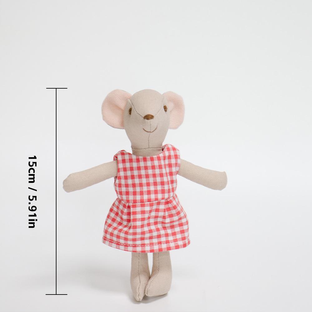 S Douce Peluche Jouet Souris Poupée Pour Enfants - Cadeau de Fête Anniversaire Décoration de Chambre Jeu d'Imitation Ami Animal