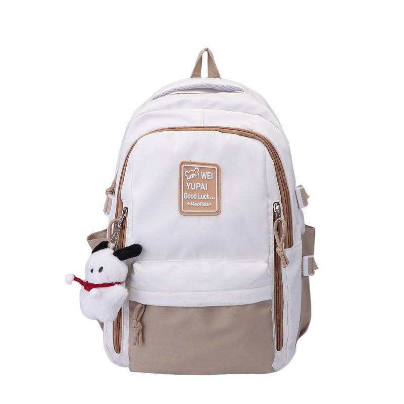 Japanese students schoolbag women's tooling style Korean version junior high large-capacity contrasting color backpack high school travel backpack men