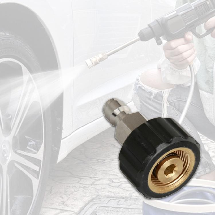 Efficient M22 14mm to 1/4Inch Quick Connection Adapter for Home Garden Pressure Washer Applications Cleaning Equipment