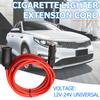12V 24V 10A Car Accessory Cigarette Lighter Socket Extension Line Cord Cable 12ft Red Cigarette Lighter Plug Male-To-Female