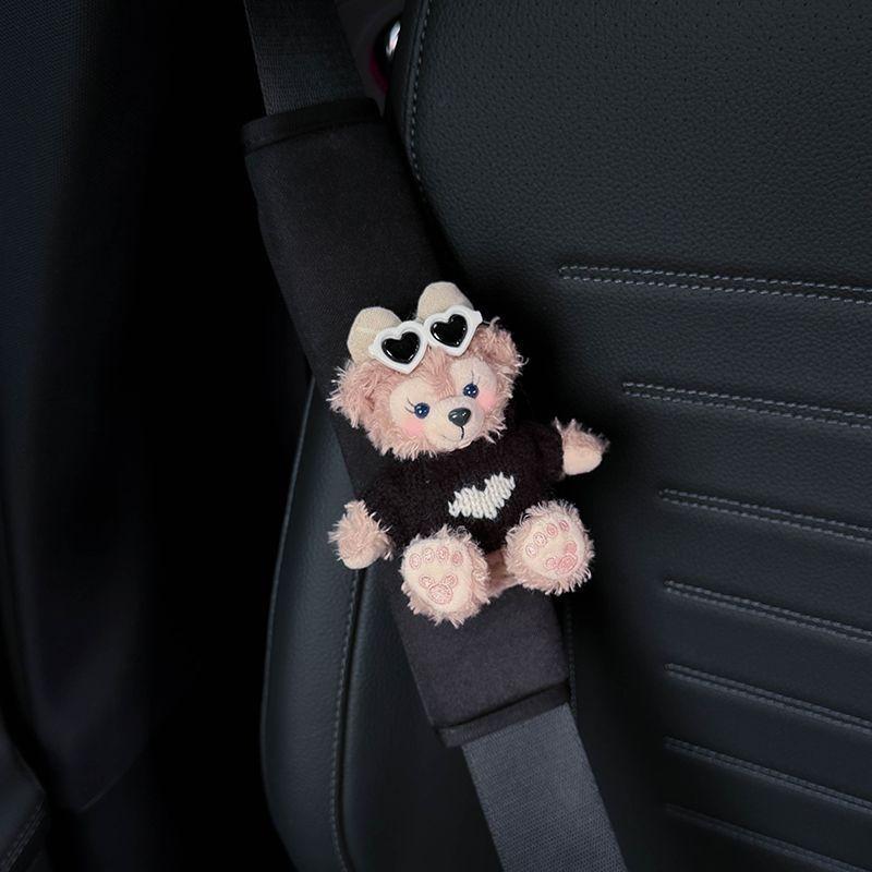 

Милый протектор плечевого ремня безопасности для автомобиля в виде медвежонка, защита плечевого ремня безопасности, защита одежды от износа для всех сезонов розовый