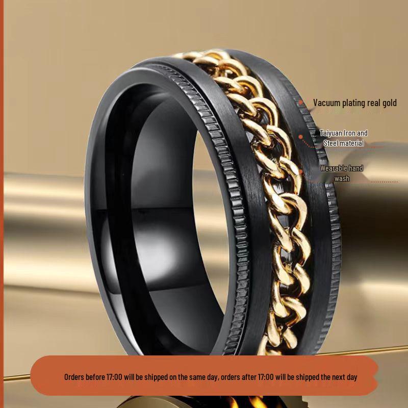 Herren Trendring aus Edelstahl - Langlebiges, nicht verblassendes Titanband