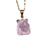 Šperky z přírodního křišťálu růžový křišťál ametyst devítiocasý liščí náhrdelník trojrozměrný jadeitový řetízek na klíční kost