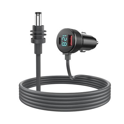 Mini-Netzkabel 12V-24V Steckdosenadapter zu DC-Netzkabel mit Typ-C-Anschluss und Voltmeter 16,4 Fuß