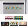 1 Pair Refrigerator Door Handle Covers Flower Patterns Universal Wide Application Kitchen Appliance Door Handle Decorative Mats