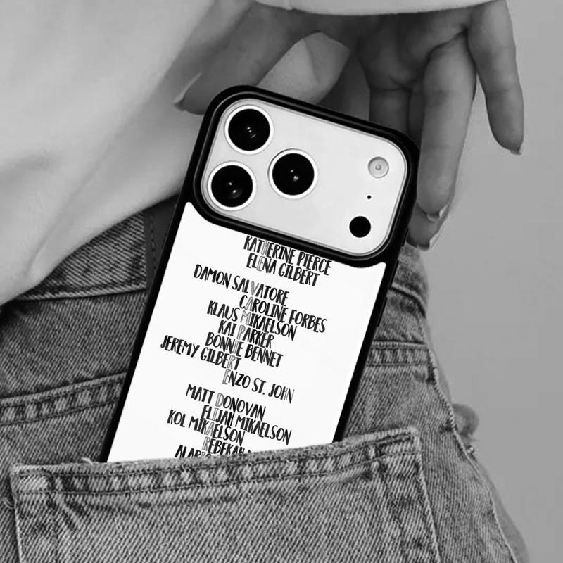 The Vampire Diaries Quotes Art Phone Case for iPhone 17ProMax 12 13 14 15 16e 17 Pro Max Plus Air Cover