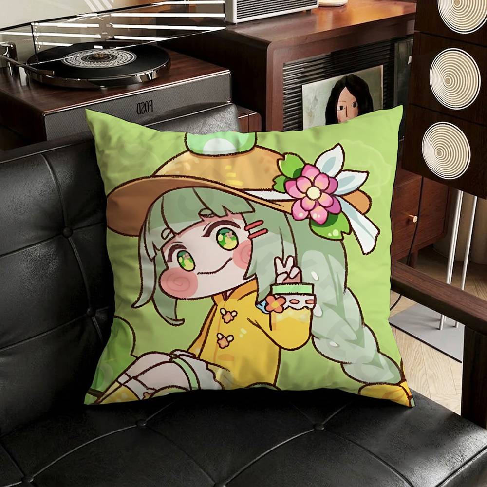 Cute Game TTrickcal Anime Pillow Case Antidustmite Pillowcase Invisible zipper silky short plush Sofa cushion cover