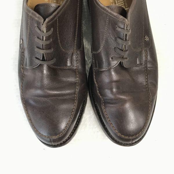 Royal Dutch Supplier VAN BOMMEL Goodyear Welt Leather U-Tip 6.5 / 25.0cm / Brown Business Shoes(USED)