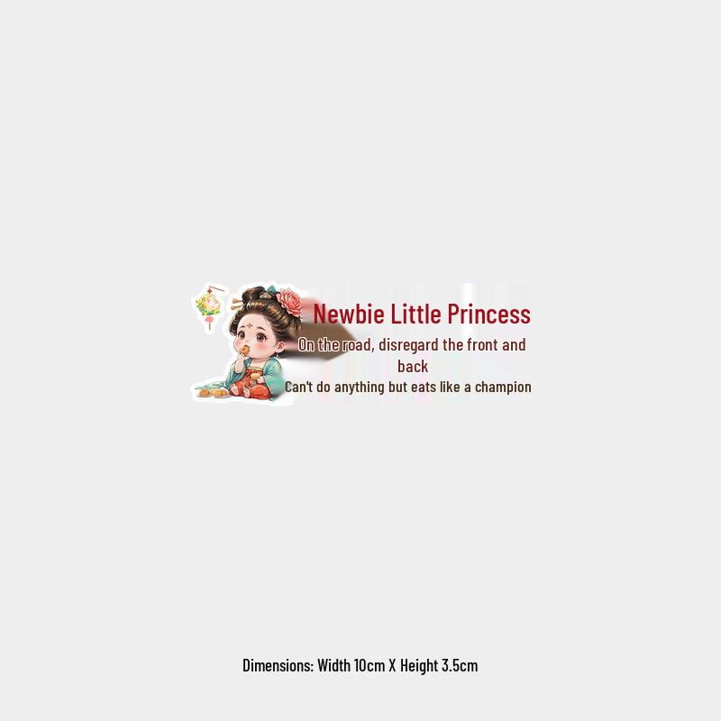 Creative Rear Windshield Sticker: Little Princess Driver Not Looking Ahead
