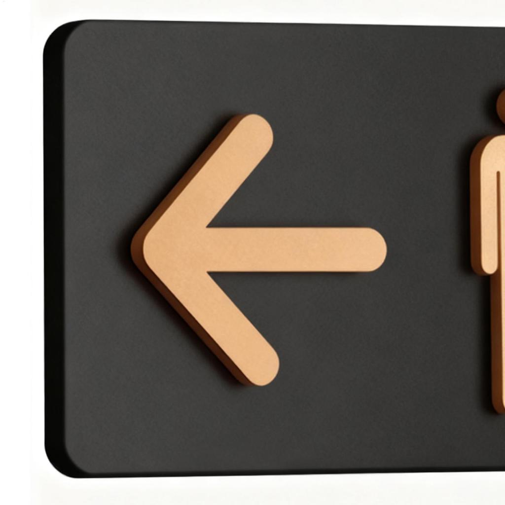 Bathroom Signs for Business Acrylic Restroom Directional Sign Adhesive Toilet Signage for Business Home Office Restaurant