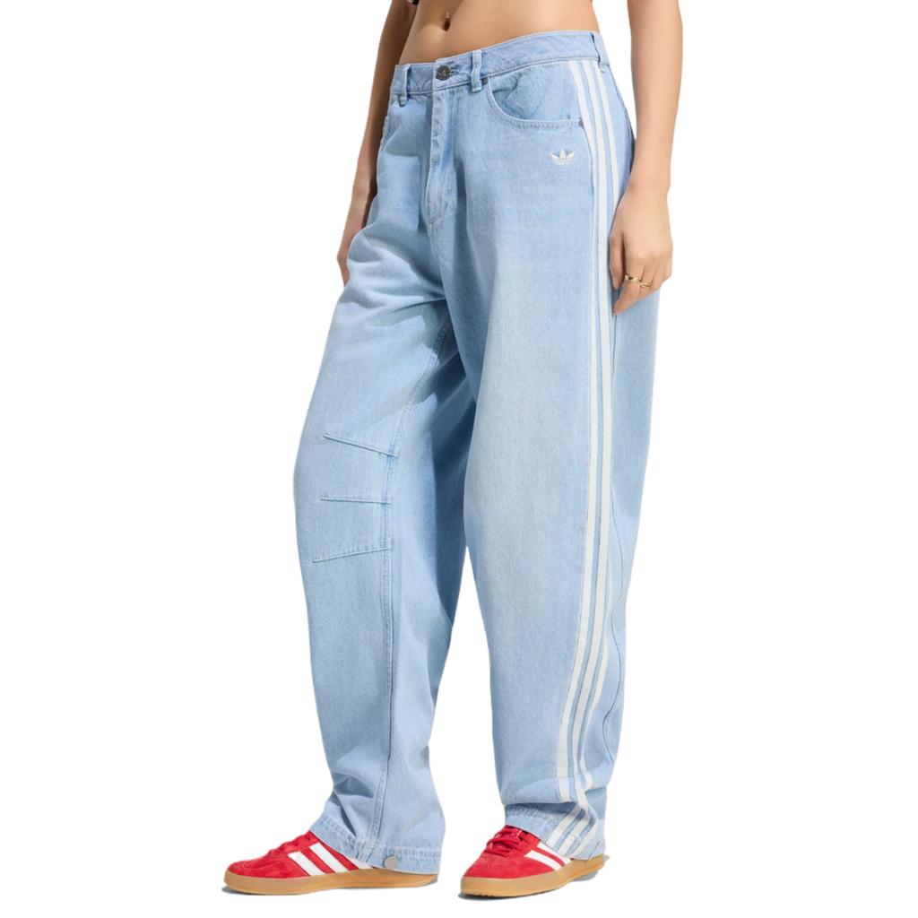 adidas Originals Jeans Damen Denim Indigo Moderate Scimitar Hose