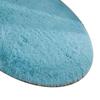 Floor Carpet Polyester Fiber Round Nordic Style Long Plush Soft Shaggy Rug for Home Bedroom Blue