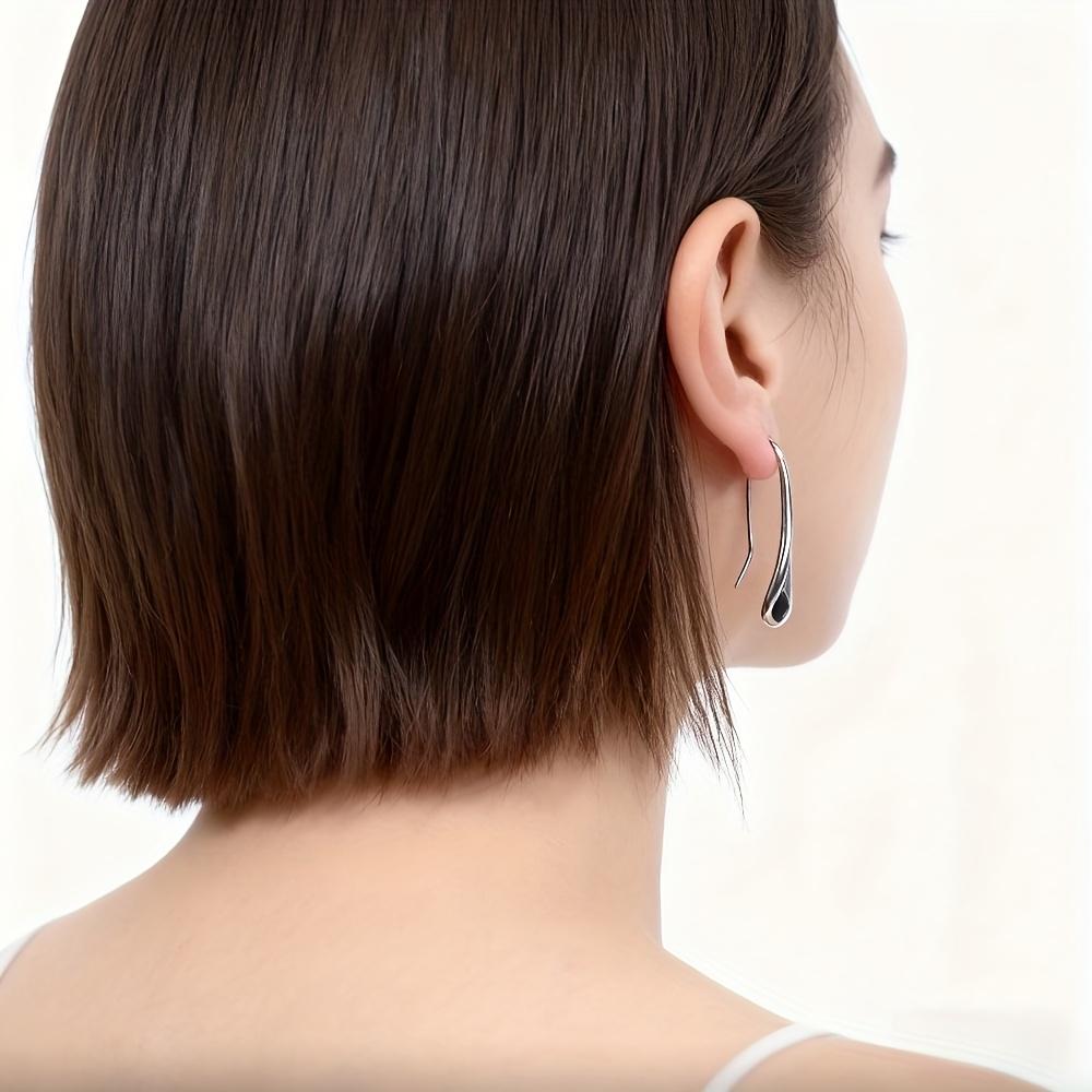 Black Awn Mood Klassikalised rippkõrvarõngad mustast kivist kõrvarõngad naistele rippkõrvarõngad ehted kingitus võluv stiil peen luksus