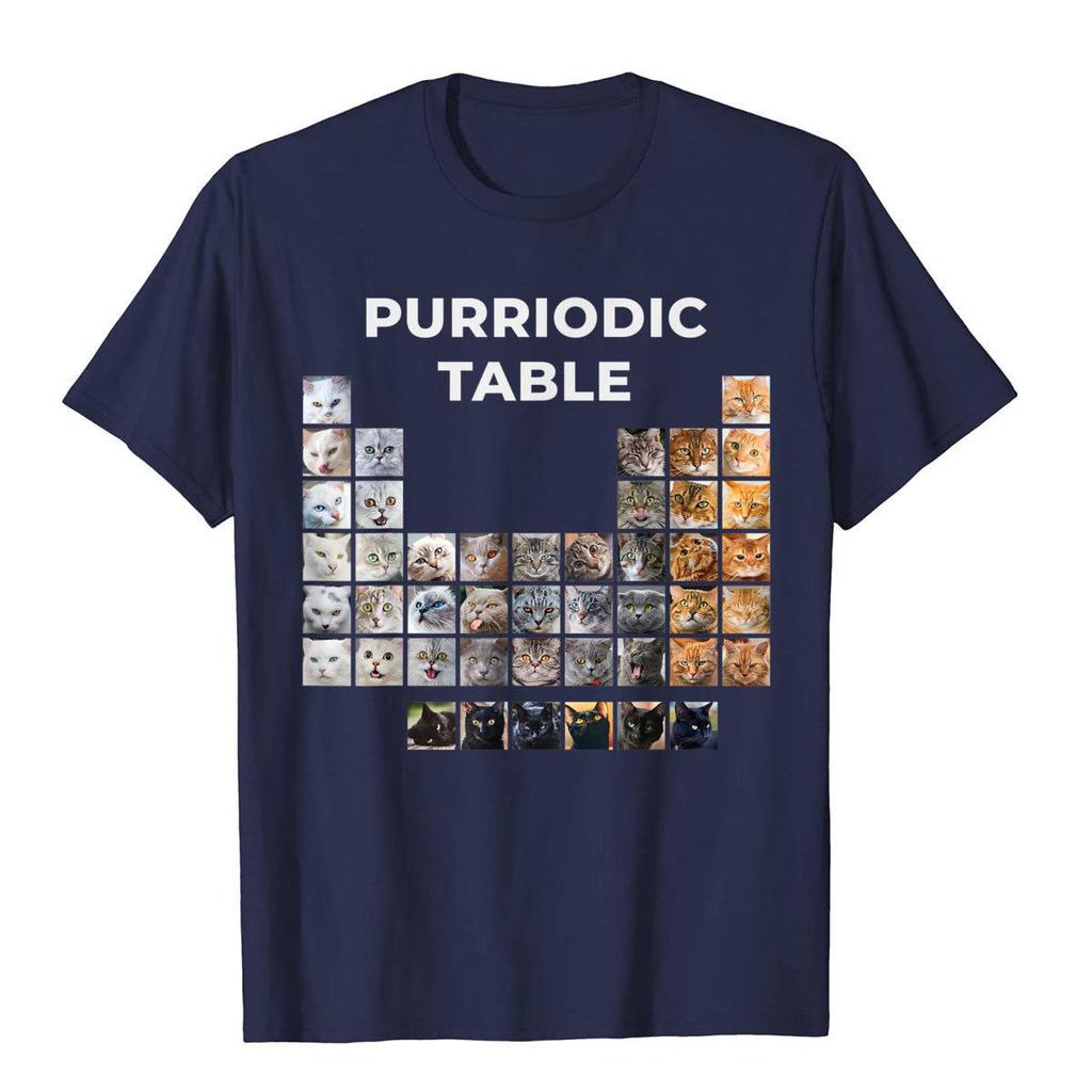 T-shirt Chat Drôle Jeu de Mots Chimie Tableau Périodique Cadeau Hommes Femmes En Promotion T-shirt Geek Coton T-shirt Homme Vêtements Hommes Streetwear