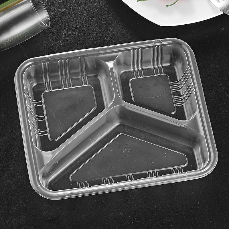 Disposable PP 3-Compartment Takeout Lunch Boxes