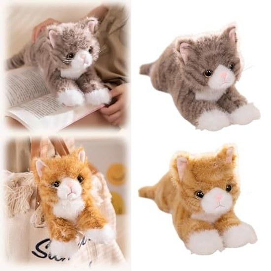 Perfectly soft cat plush toy realistic design home office decoration children lovers.