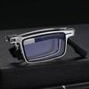 Faltbare Lesebrille Tragbar Für Herren Metall Rund Quadratisch Blaulichtfilter Brille Herren Alterssichtigkeit Mit Dioptrien bis +4