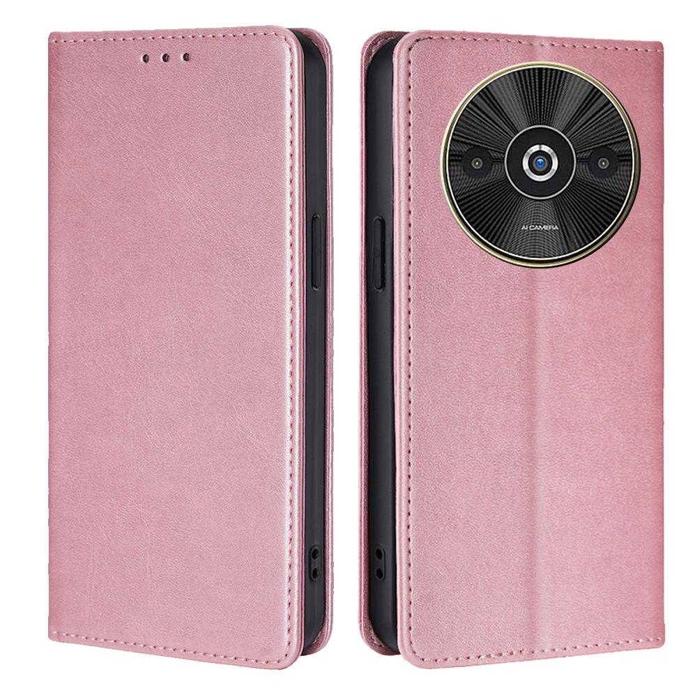For Xiaomi Redmi A3/Poco C61 4G Leather Case Magnetic Calf Textured Mobile Phone Cover