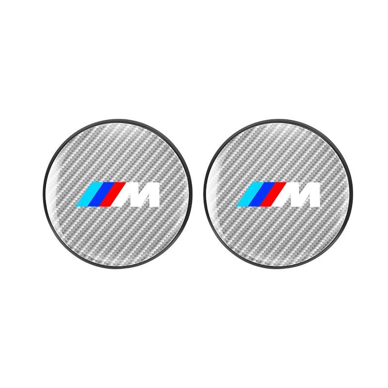 Car Water Cup Pads Carbon Fiber Auto Anti-Slip Coasters Mats For BMW M E46 E39 E70 F10 F20 F30 X5 X6 X1 M3 M5 M6 E71 F01 F02 F87 y5