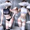 Sex Underwear Uniform Set Ice Silk Swimsuit Sexy Tight Two-piece Set Pure Passion Clothes Dead Pool Water