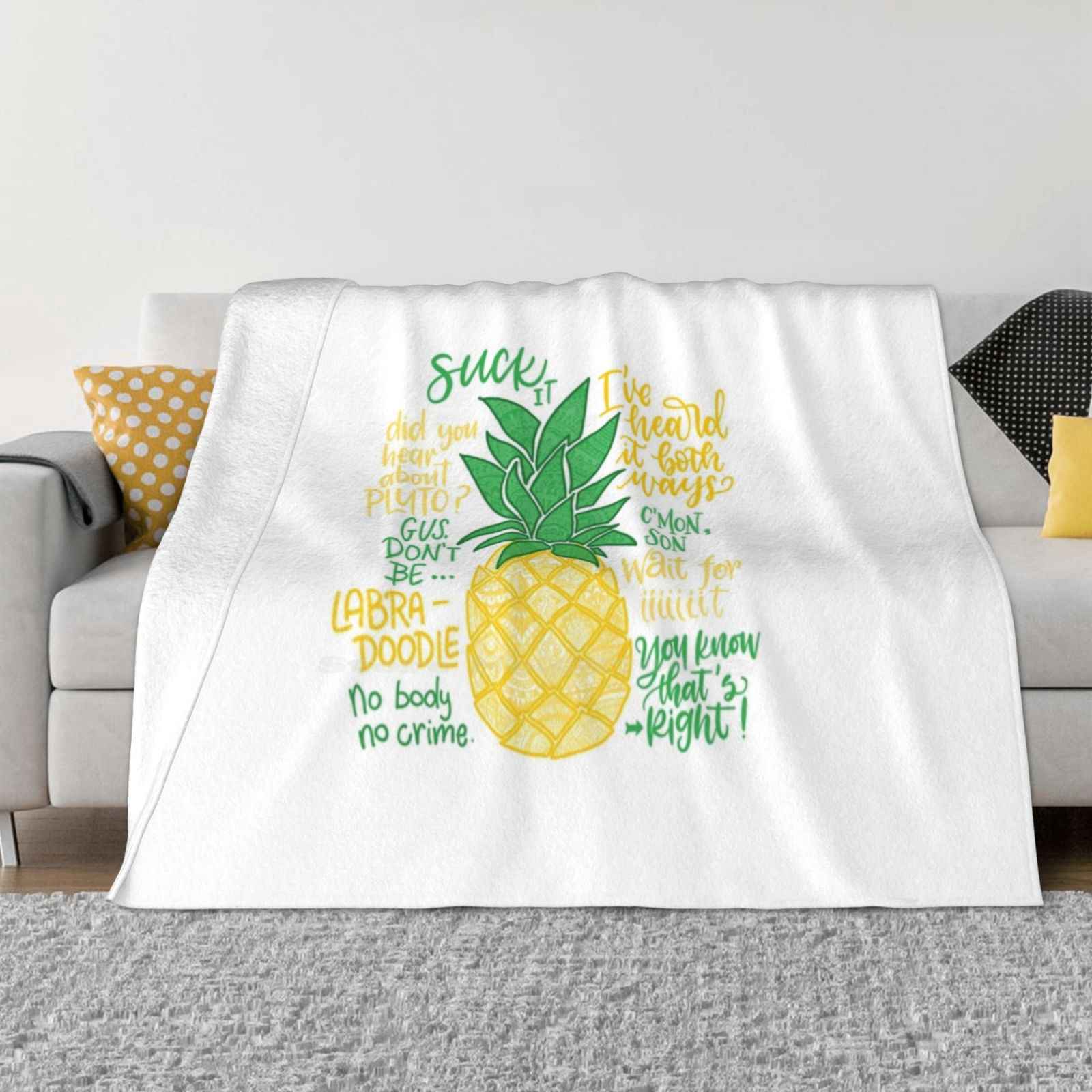 Psych-Quotes Fashion Soft Warm Flannel Blanket Psych Usa Shawn Spencer Burton Guster Ive Heard It Both Ways Heard About Pluto 30x40in