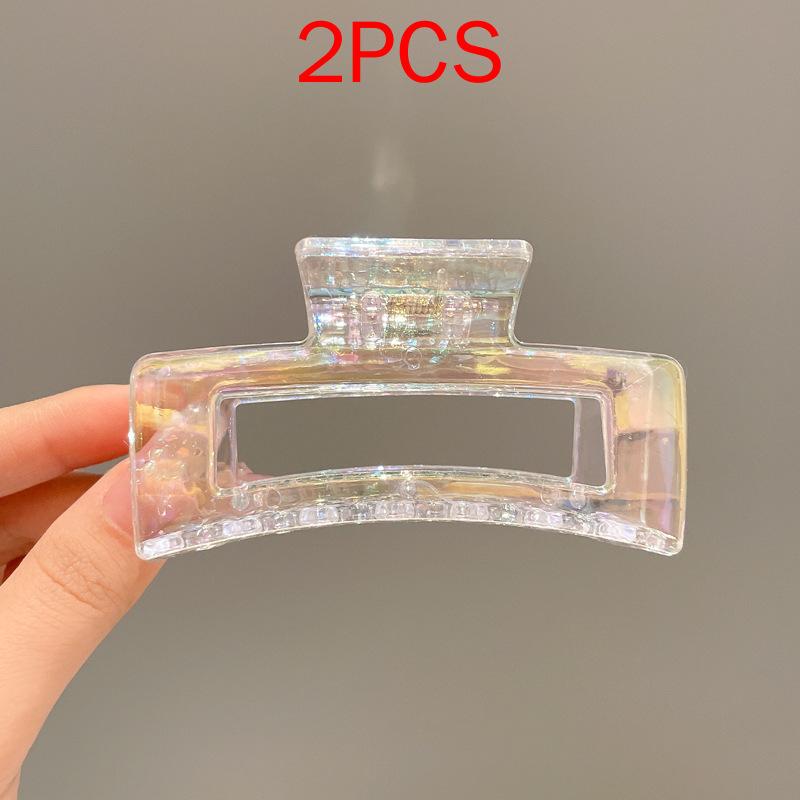 (87 Styles) 2pcs/ Set New Large Jelly Color Hair Clip Acrylic Hair Claw Shark Clamp For Women Girls Fashion Summer Updo Headwear Hair Accessories