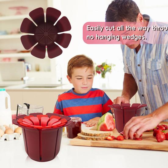 Fruit Slicer Cup Strawberry Banana Grape Slicer Egg Cutter Large Capacity Kitchen Gadget