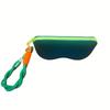 1pc Waterproof Silicone Glasses Case with Zipper & Braided Lanyard - Portable Fashion Glasses Storage Pouch, Multi-Color Options