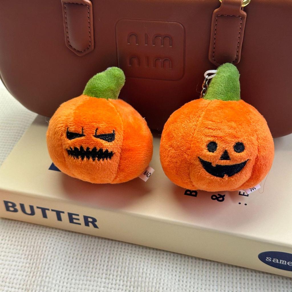In-Stock Funny Halloween Pumpkin Plush Keychain Toy