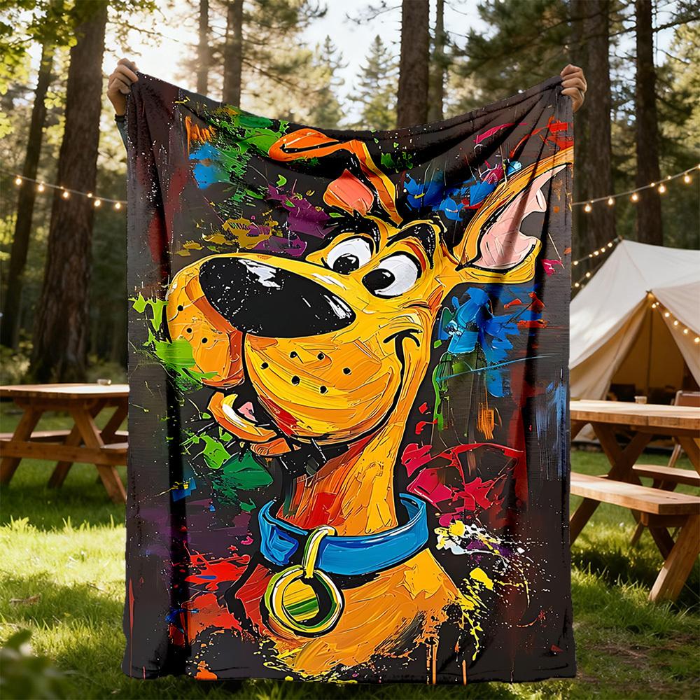 1 Peça Cobertor de Arte Scooby Doo para Exterior Leve de Flanela, Macio e Quente, Todas as Estações, Exterior, Acampamento, Sala de Estar, Escritório, L1106011