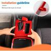 JeCar for Charger Red Interior Trim Kit for Dodge Charger 2015-2022 Gear Shift Panel & Shifter Knob & Cup Holder Panel Trim (4PCS)