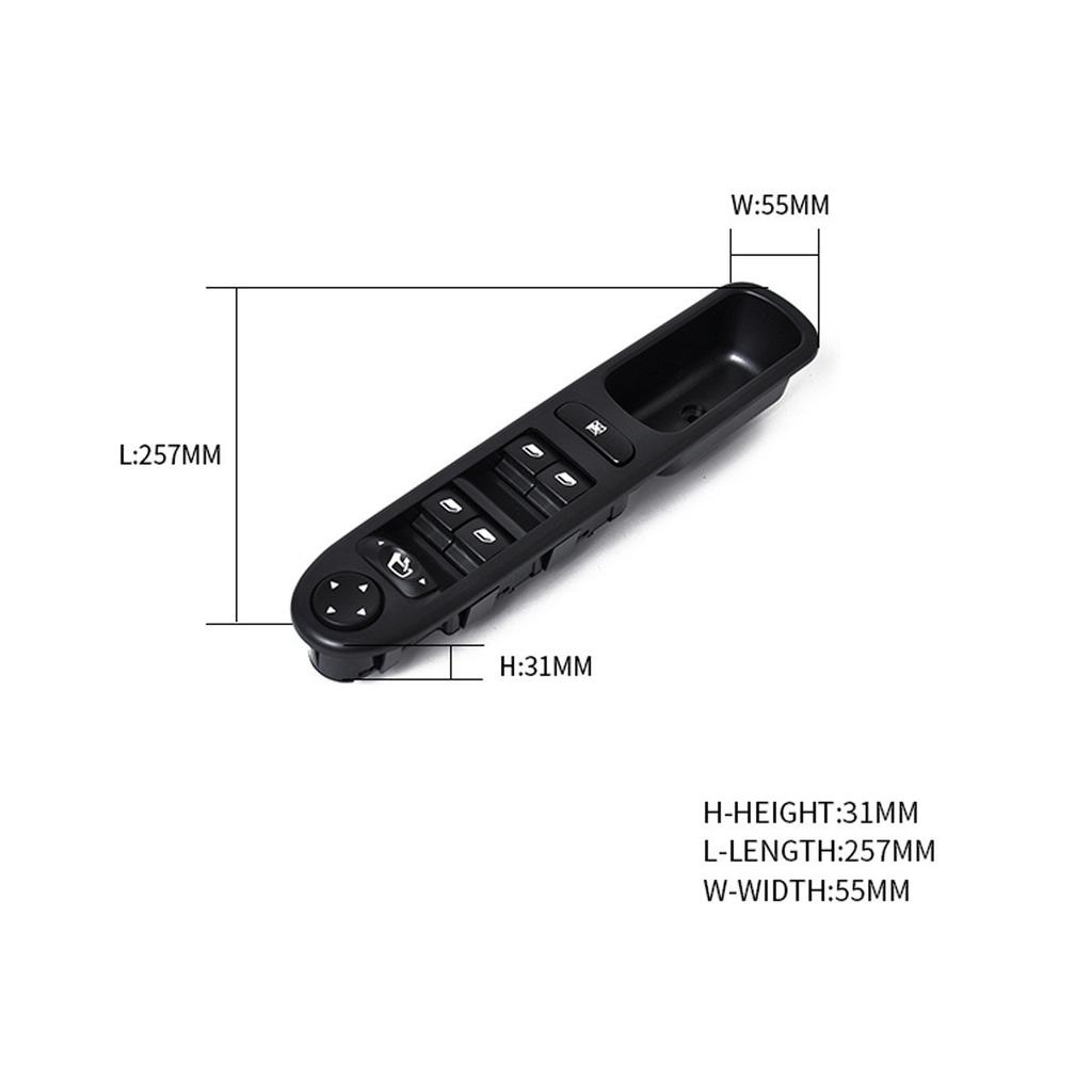 Master Power Window Switch Driver Side for Peugeot 307 2000-2014 6554.KT 9 Pins