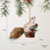 Simulated Squirrel Christmas Tree Ornament - Creative Holiday Decoration Pendant