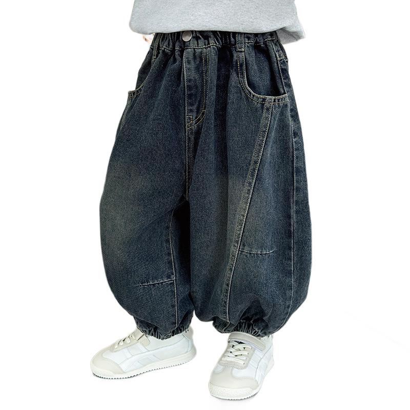 Korean Style Kids' Jeans 2025 - Stylish, Loose-Fit, Casual, Long Pants for Spring & Autumn