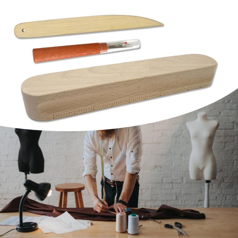 Seam Rippers Tailors Clapper Set Multifunctional Wood Seam Presser Tool Sewing Tool for Ironing Sewing and Quilting
