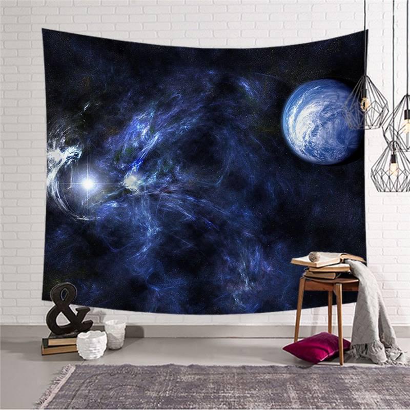 Starry Sky Tapestry: European & American Decorative Wall Hanging, Polyester Fabric, Perfect for TV Backgrounds & Photography Backdrops.