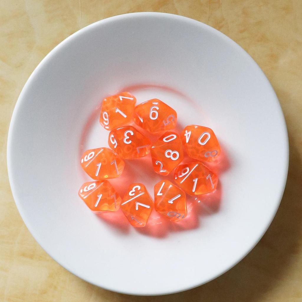 D10 Ten Sided Gem Dice for RPG Dragons Games Set of 10 Dice