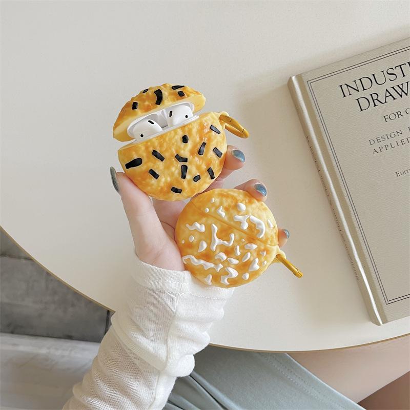 Stereo rice cake for apple AirPods pro bluetooth wireless headset cover 1/1/1 generation silicone cute girl