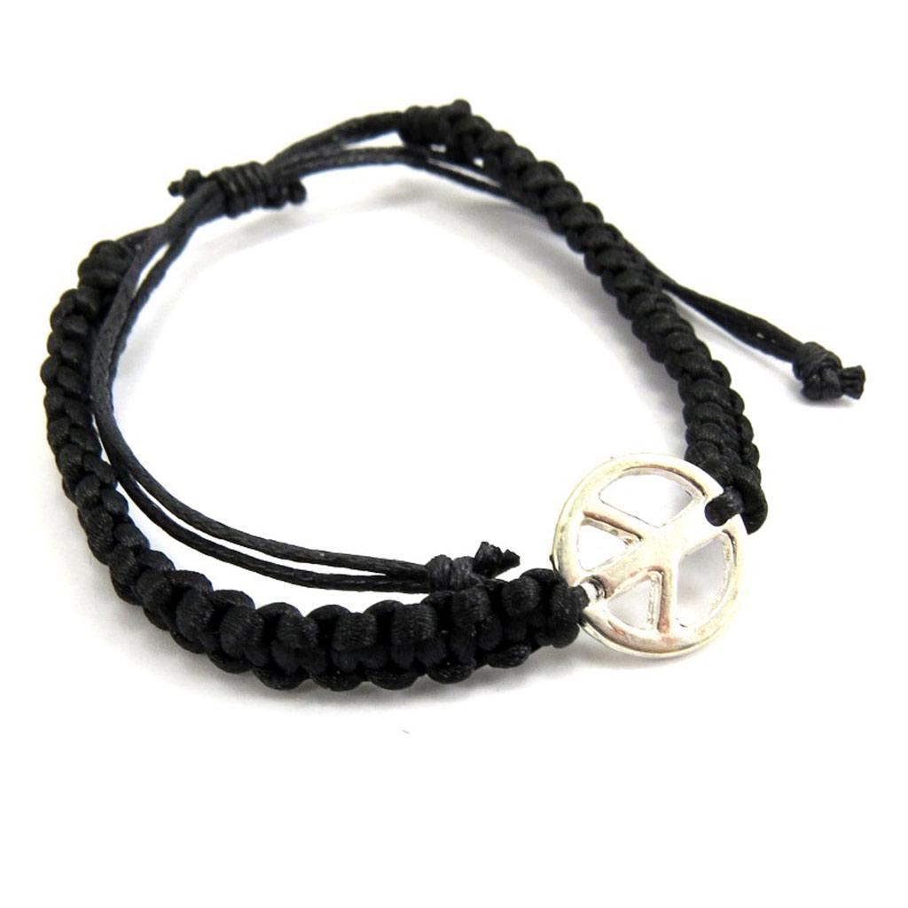 Les Trésors De Lily [L6429] - Modeschmuck-Armband 'Peace' schwarz