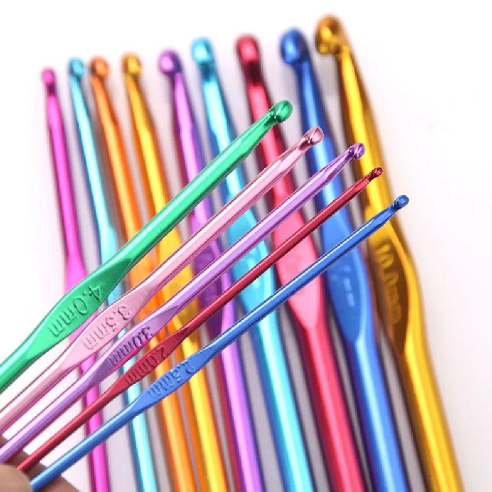 Multicolored Crochet Needles Set Comfortable Knitting Needle Handle Crochet  Weaving Accessory