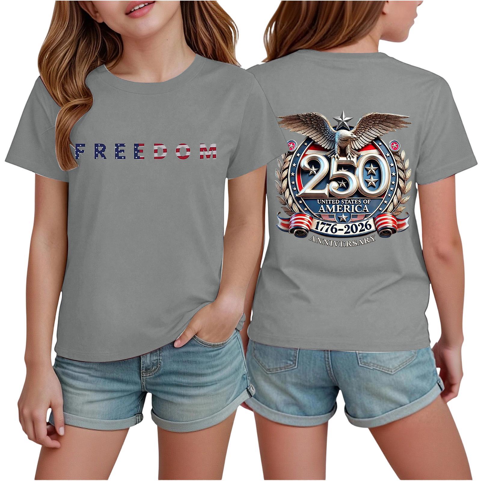 Boys  And Girls  Printed Fashion Casual Short-Sleeve T-Shirts 100