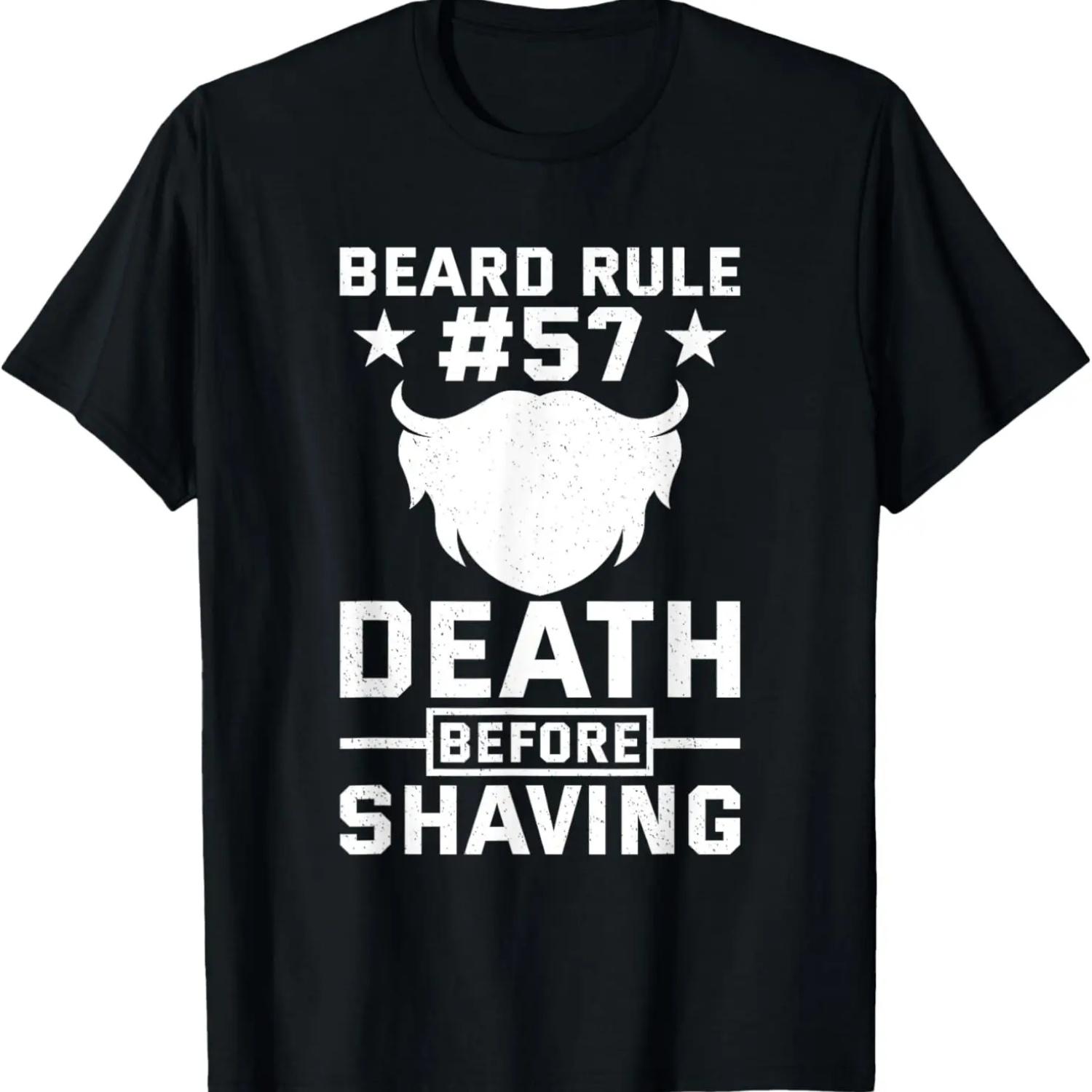 

Beard Rule Death Before Shaving Bearded Man Beardy Mustache T-Shirt XXXXXL чёрный