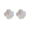 French Retro Pearl Geometric Stud Earrings - Exaggerated, High-End Fashion for Women