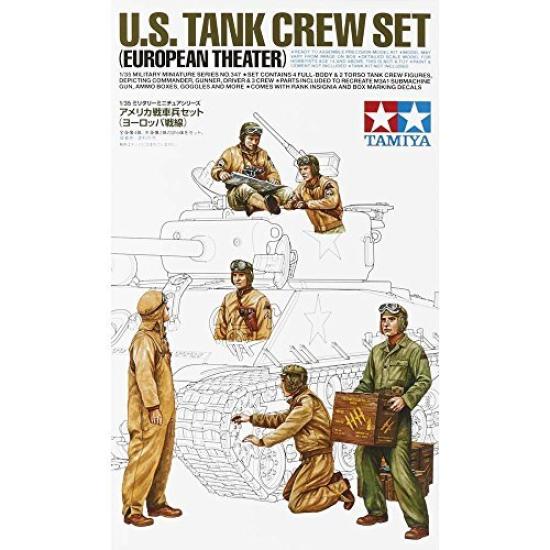 Tamiya Military Miniature Series 347 US Army Tank Crew European Plastic Model Kit 35347 1/35 No. Set, Front,